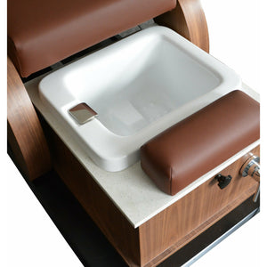 Spa pedicure lounge with modern European styling