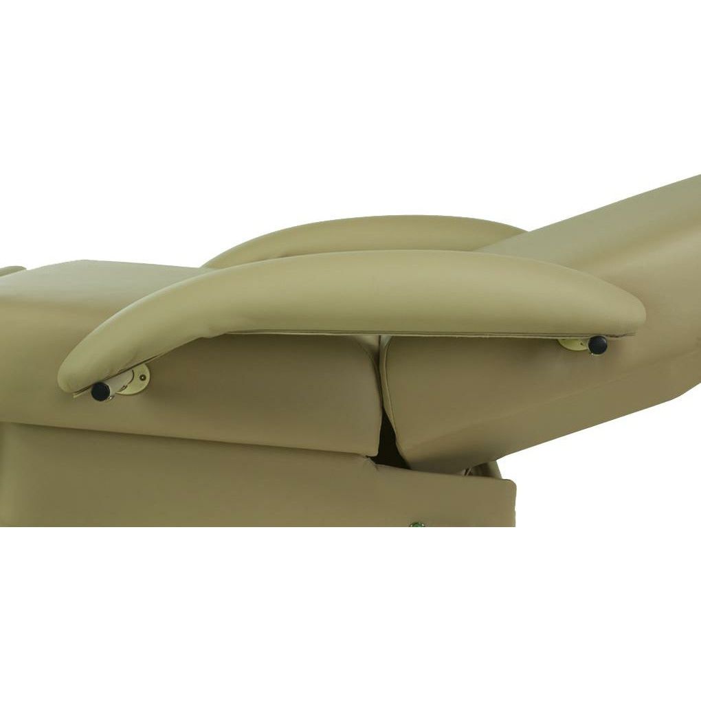 Massage table flexible arms